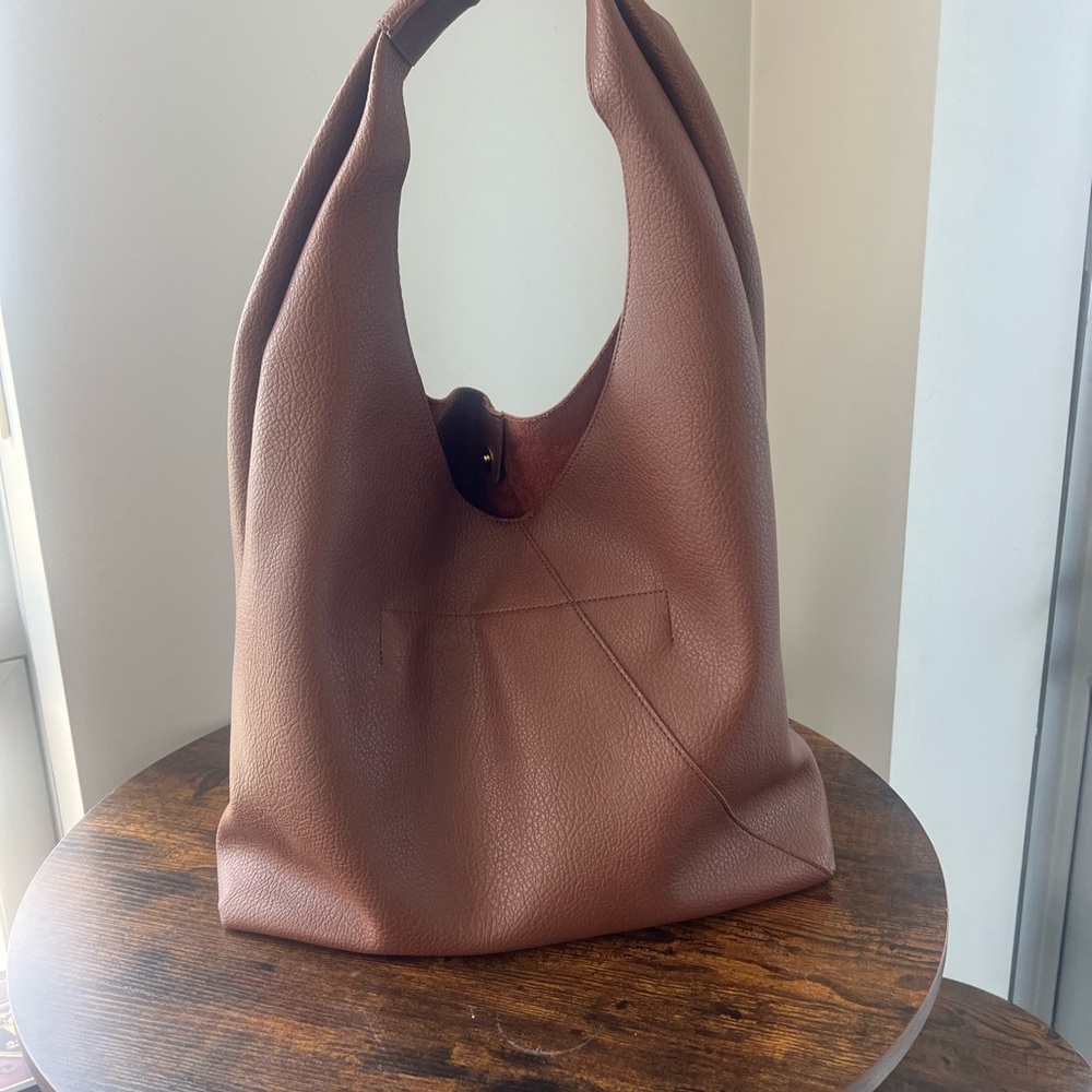 Banana Republic Brown Leather Hobo Bag with Classic Silhouette